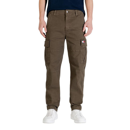 Green Recycled Cotton Cargo Pants
