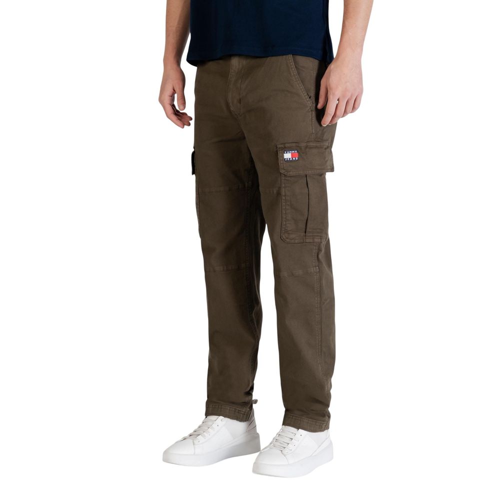Green Recycled Cotton Cargo Pants
