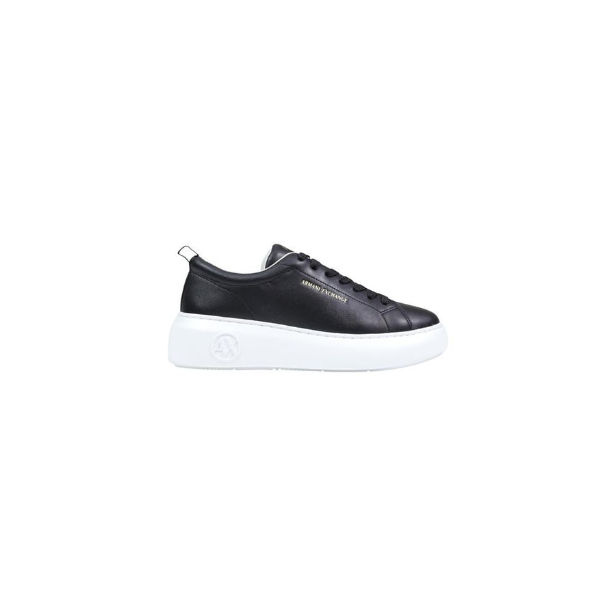 Black Leather Low Top Sneakers