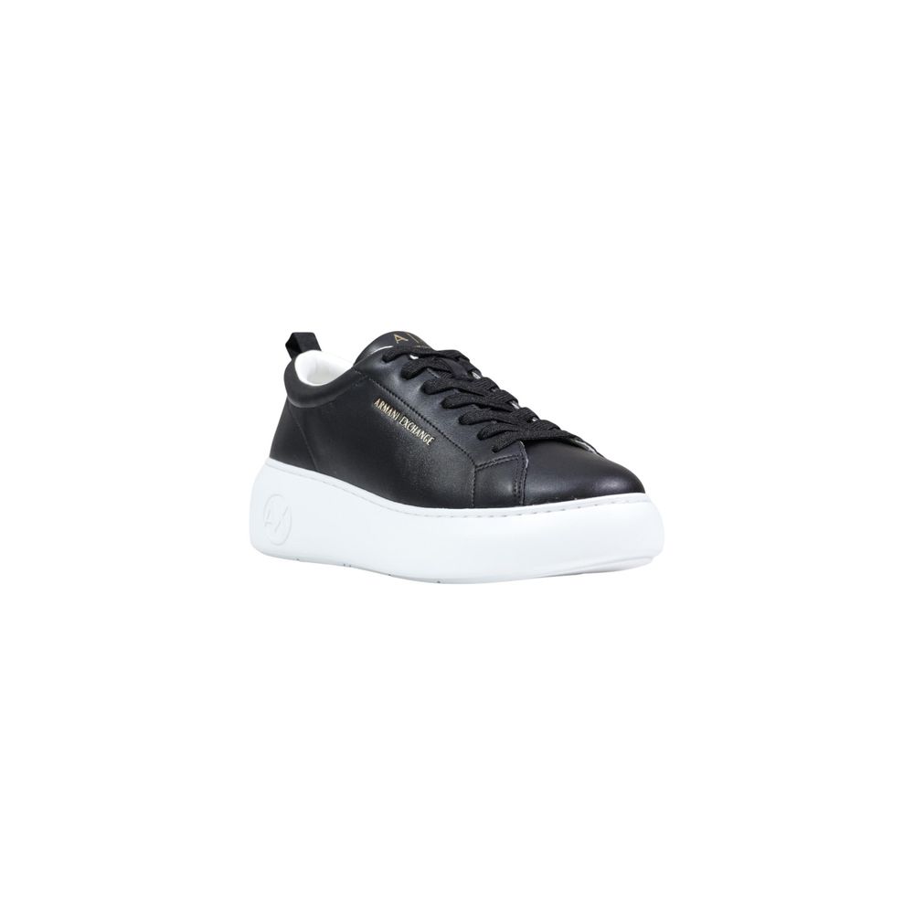 Black Leather Low Top Sneakers