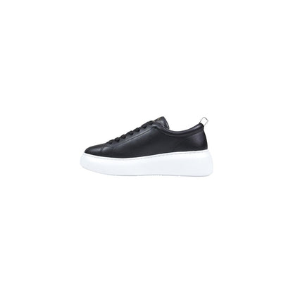 Black Leather Low Top Sneakers