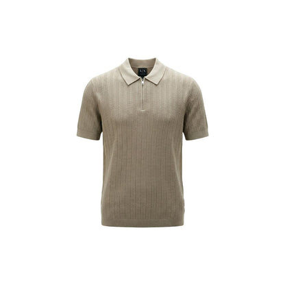 Beige Cotton Polo Shirt