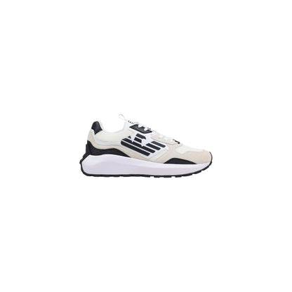 Black And White Polyethylene Athletic Sneakers