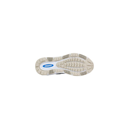 White Polyester Athletic Sneakers