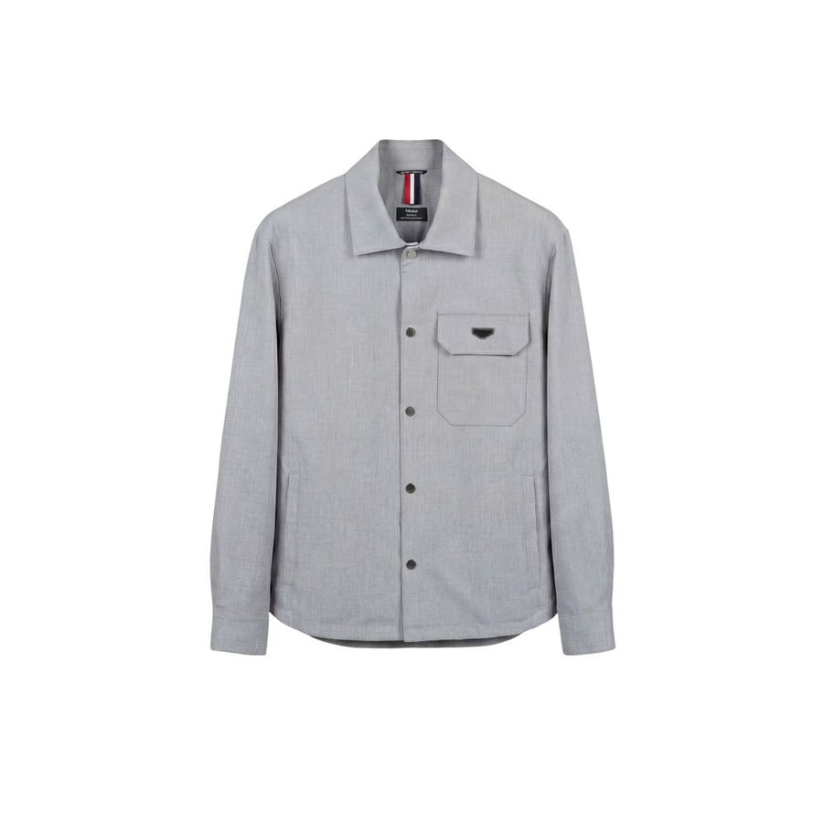 Gray Polyester Dress Shirt