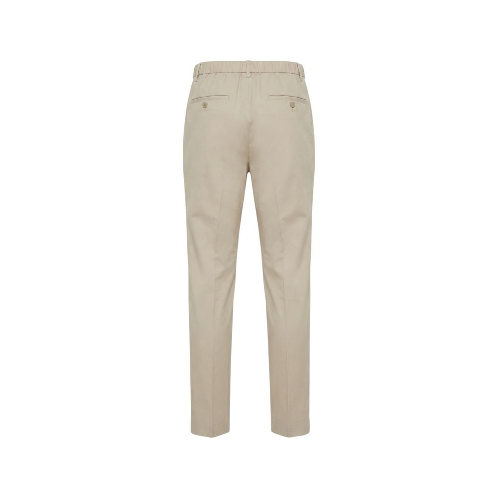 Beige Lyocell Dress Pants