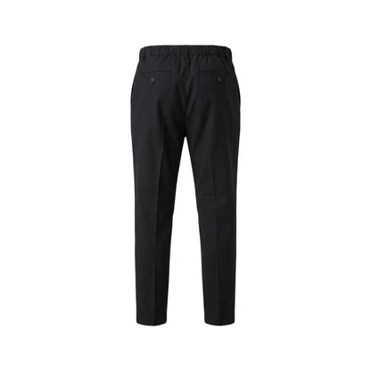 Black Cotton Casual Pants