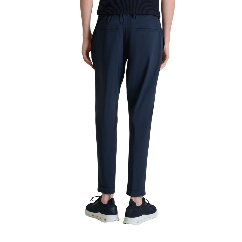 Blue Polyamide Dress Pants