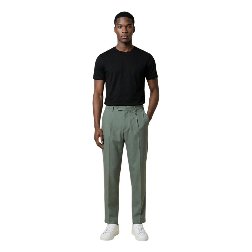 Green Lyocell Casual Pants