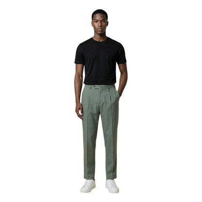 Green Lyocell Casual Pants