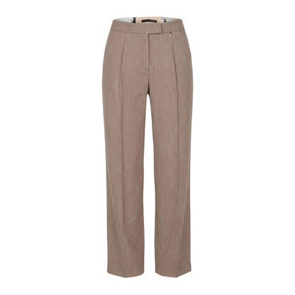Beige Viscose Dress Pants