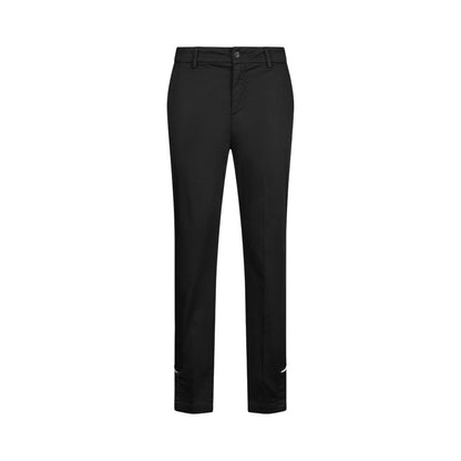 Black Cotton Chino Pants