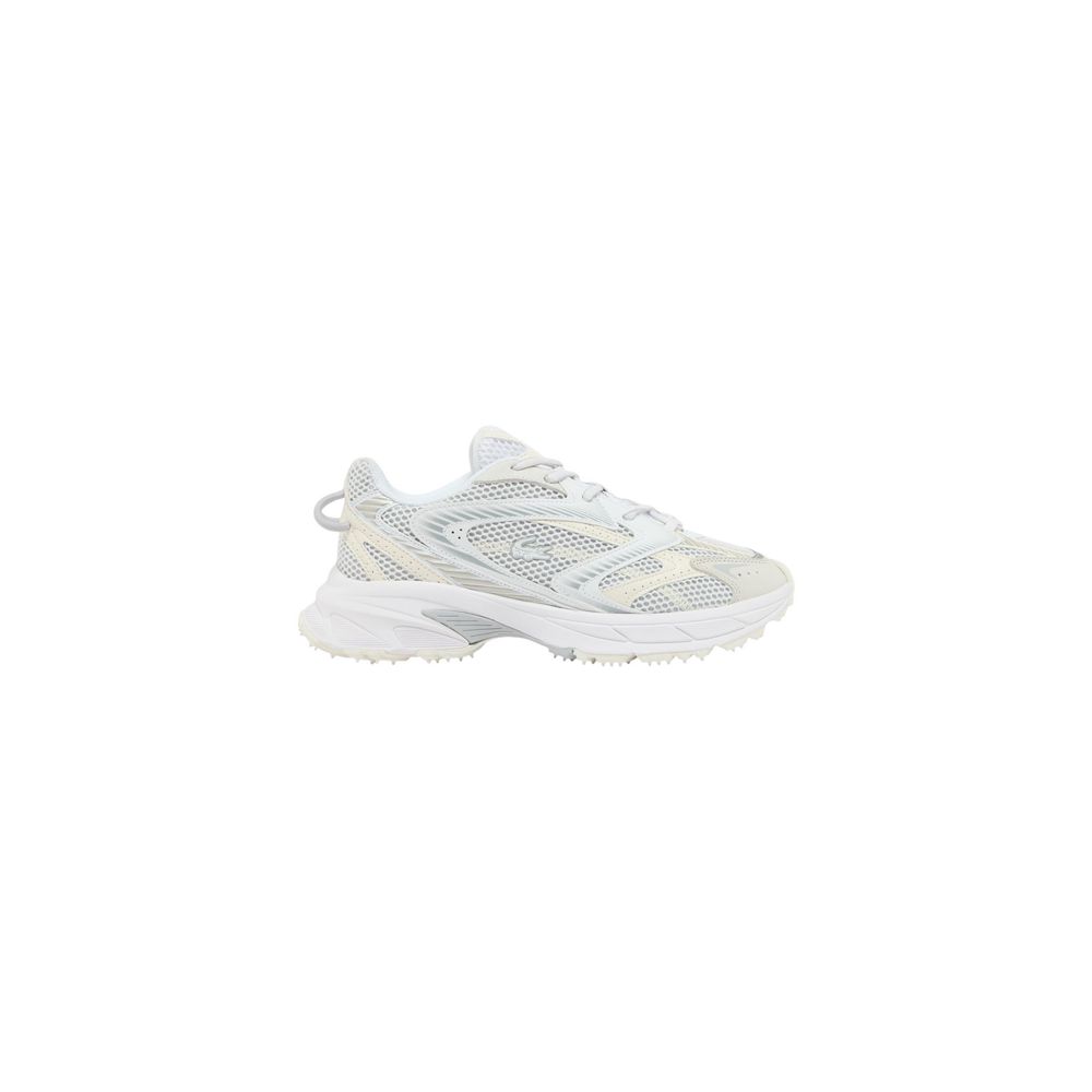 White Recycled Polyester Athletic Sneakers