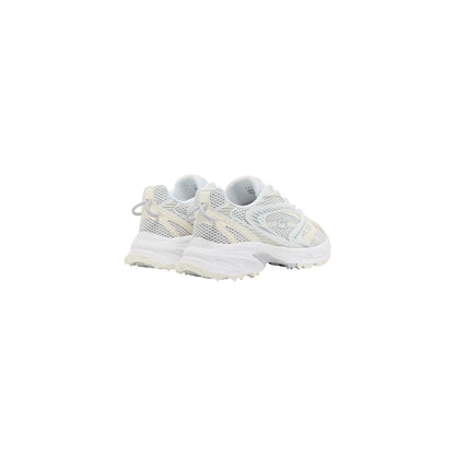 White Recycled Polyester Athletic Sneakers