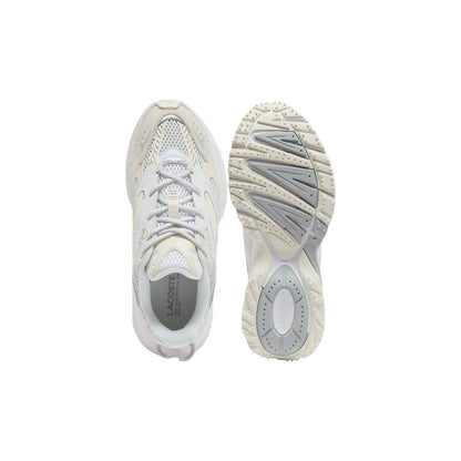 White Recycled Polyester Athletic Sneakers