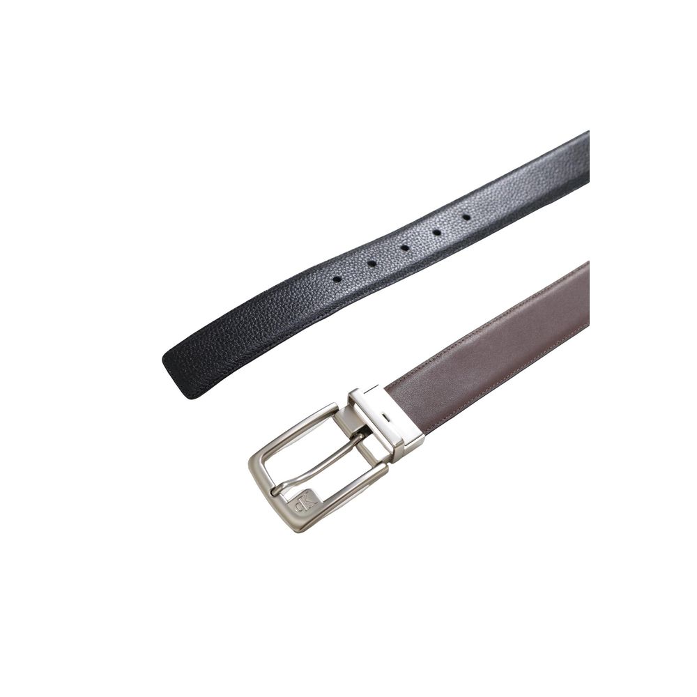 Bicolor Leather Regular Belt