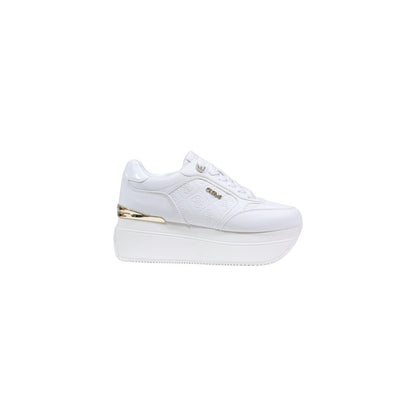 White Polyethylene Platform Sneakers