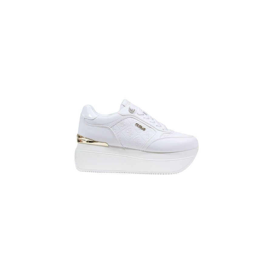 White Polyethylene Platform Sneakers