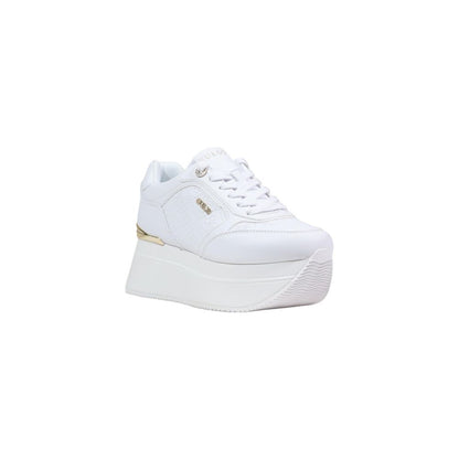 White Polyethylene Platform Sneakers