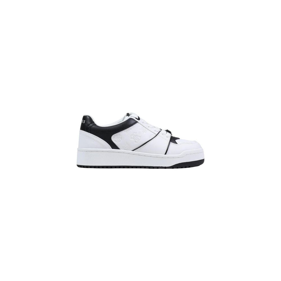 Black And White Polyethylene Low Top Sneakers