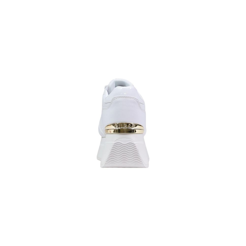 White Polyethylene Platform Sneakers