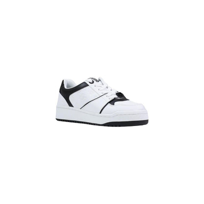 Black And White Polyethylene Low Top Sneakers