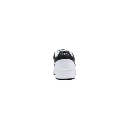Black And White Polyethylene Low Top Sneakers