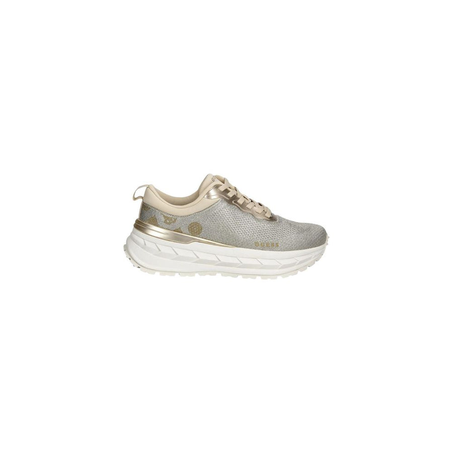 Gray Polyester Chunky Sneakers