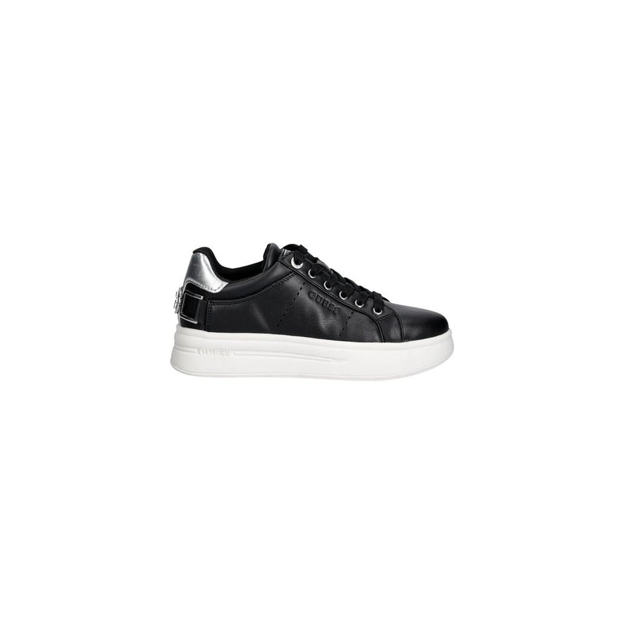 Black Polyethylene Platform Sneakers