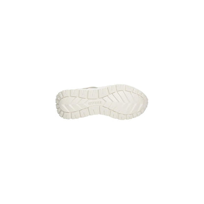 Gray Polyester Chunky Sneakers