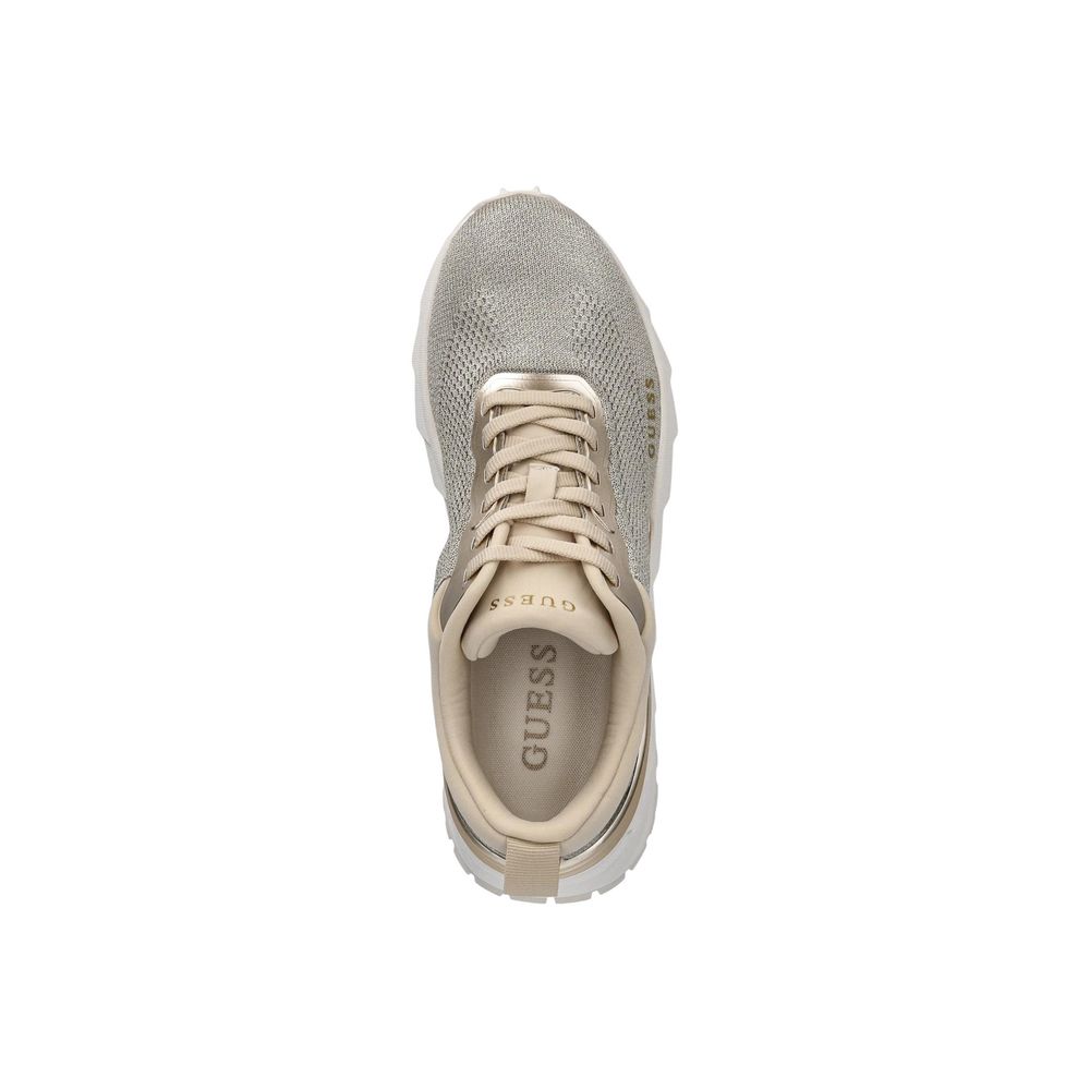 Gray Polyester Chunky Sneakers