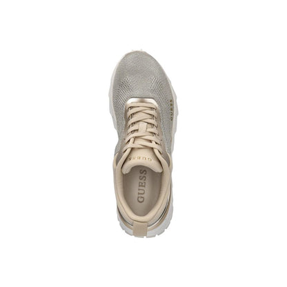 Gray Polyester Chunky Sneakers