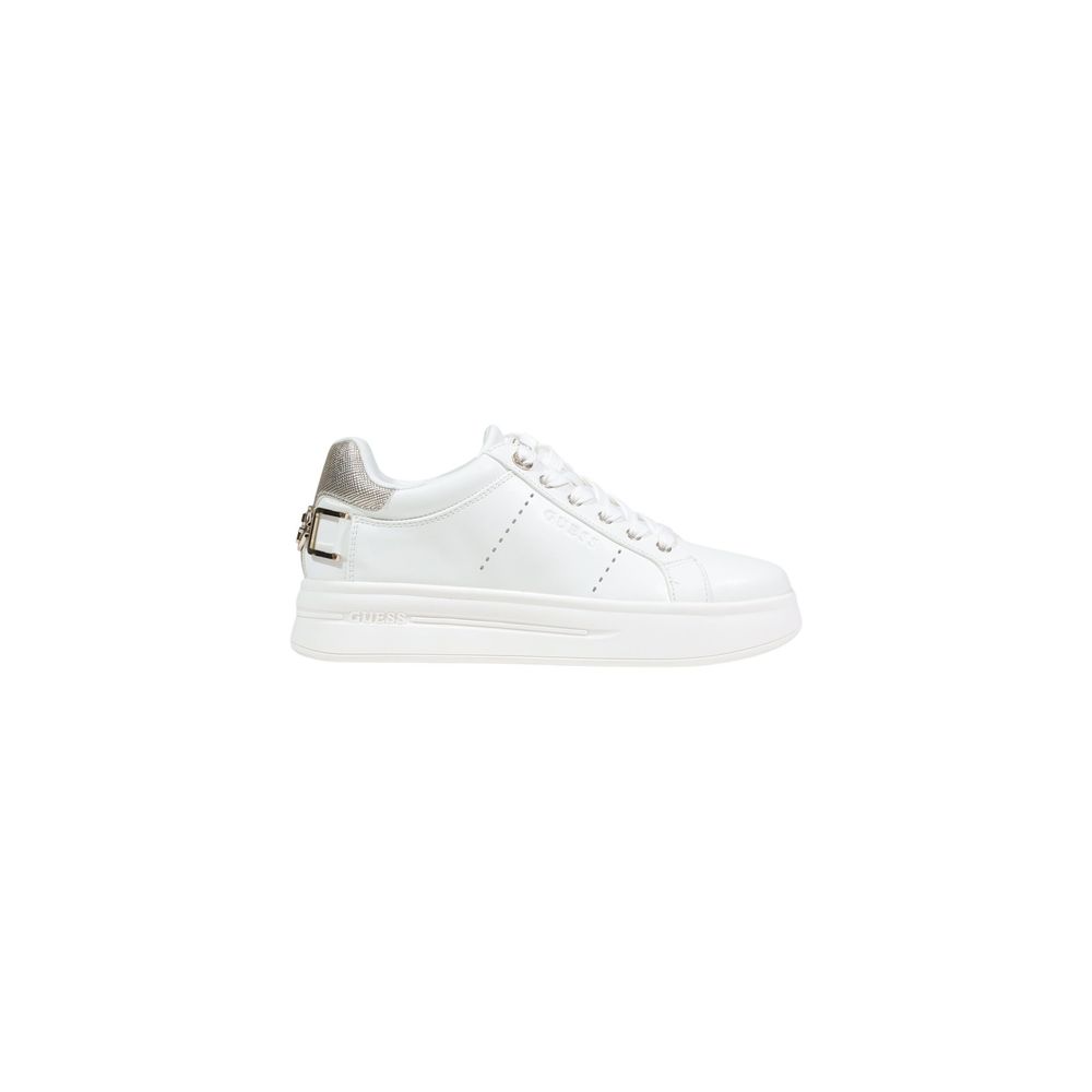 White Polyethylene Platform Sneakers