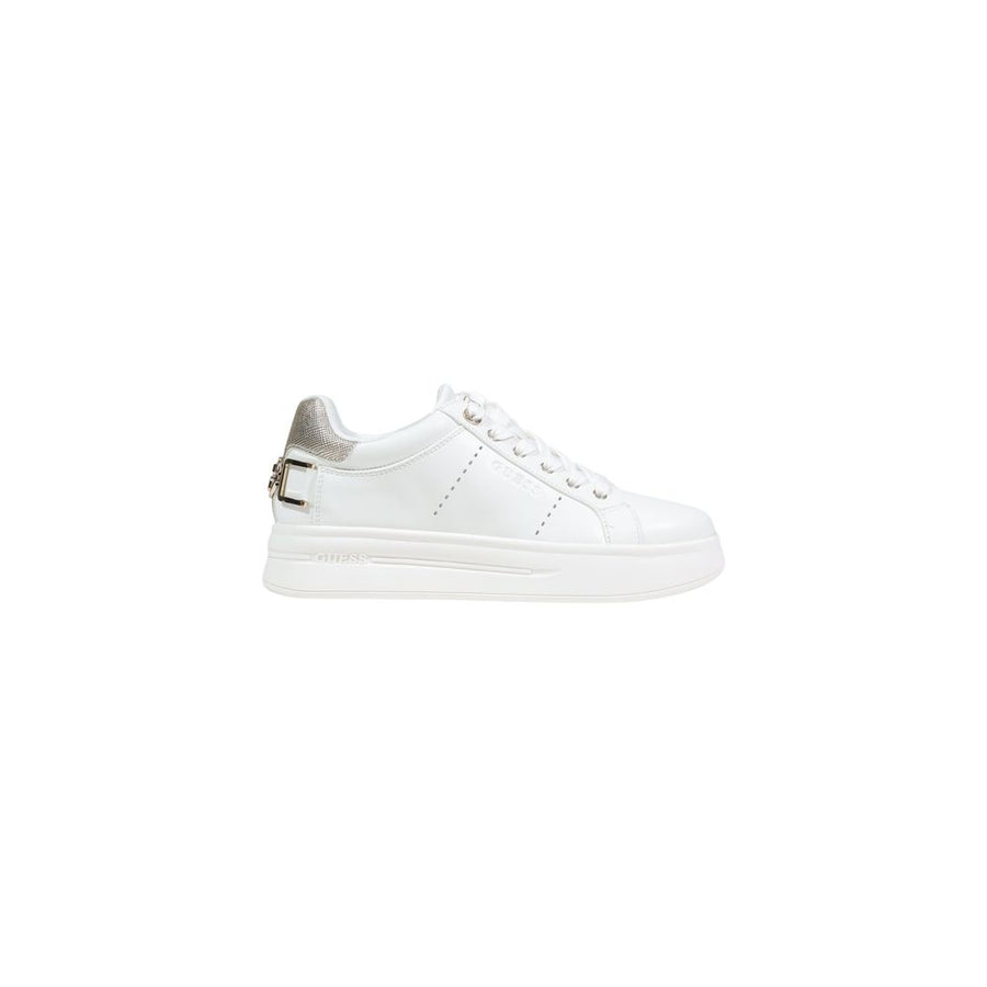 White Polyethylene Platform Sneakers