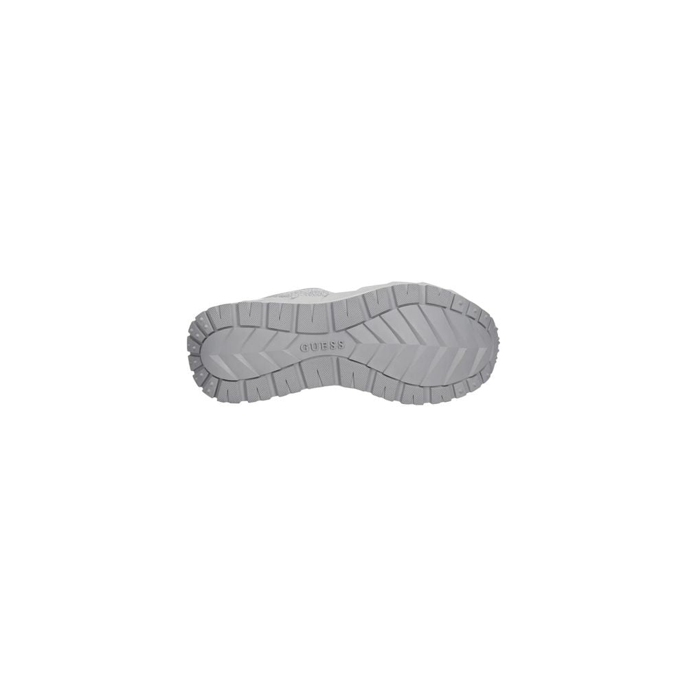 Silver Polyester Chunky Sneakers