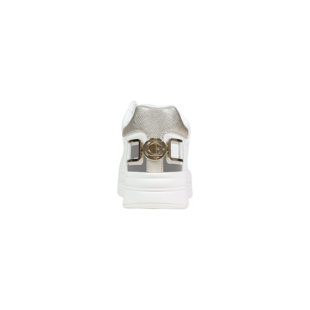White Polyethylene Platform Sneakers