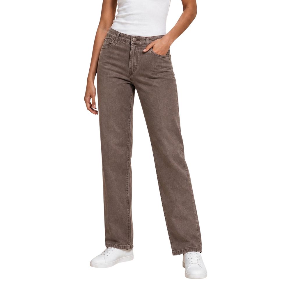 Beige Lyocell Flared Pants