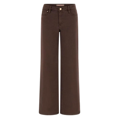 Brown Lyocell Flared Pants