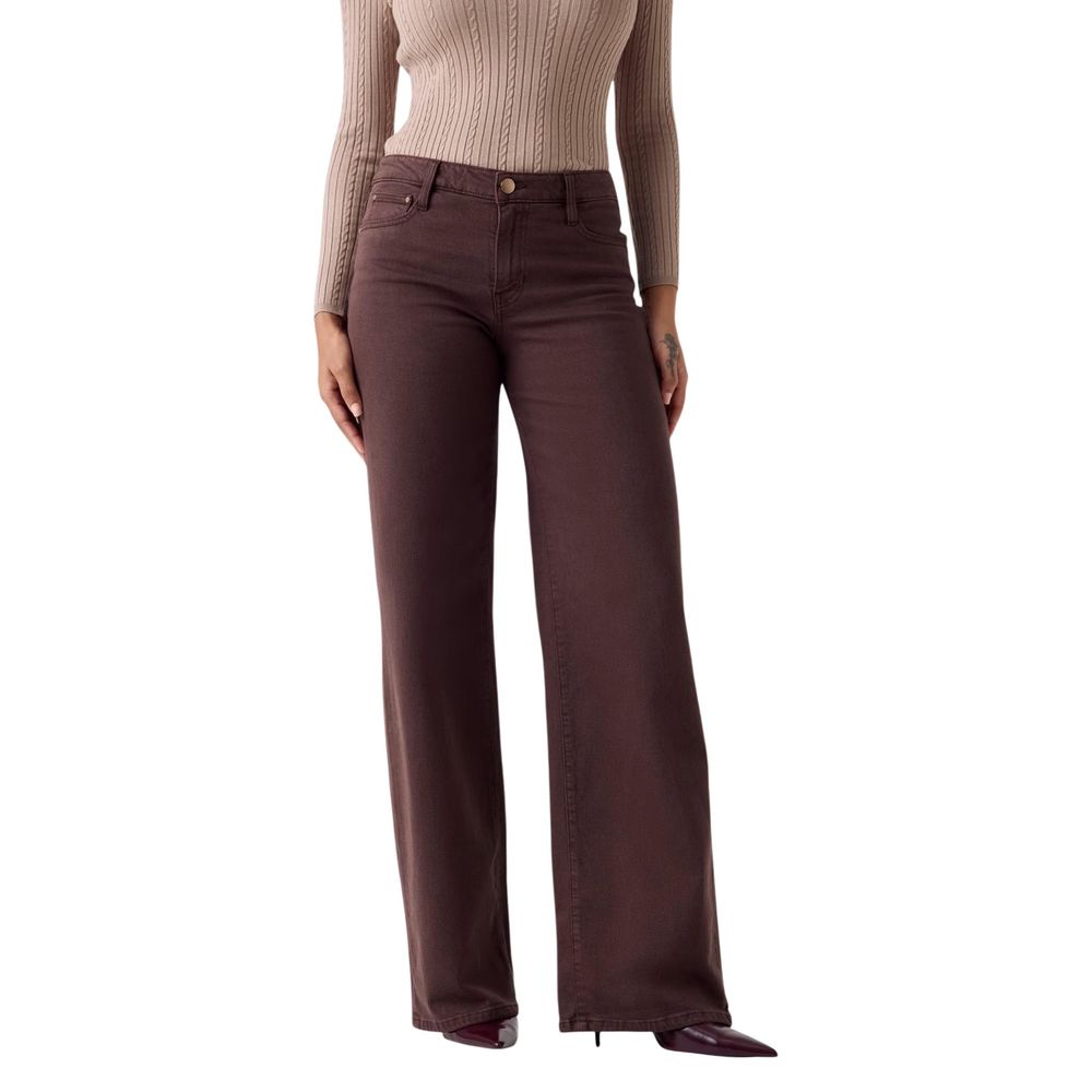 Brown Lyocell Flared Pants