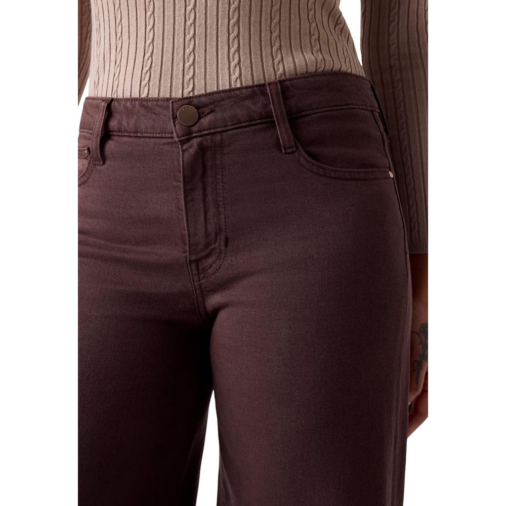 Brown Lyocell Flared Pants