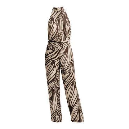 Brown Polyester Jumpsuit