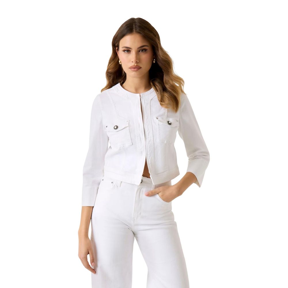 White Cotton Full-Length Jacket