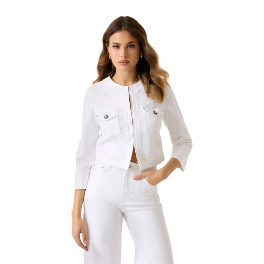 White Cotton Full-Length Jacket