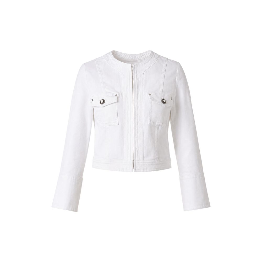 White Cotton Full-Length Jacket