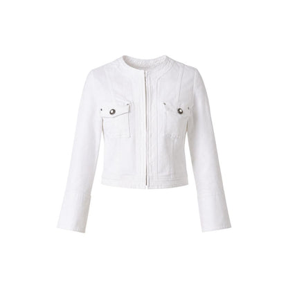 White Cotton Full-Length Jacket