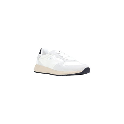 White Polyester Athletic Sneakers