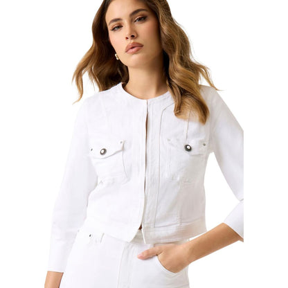 White Cotton Full-Length Jacket