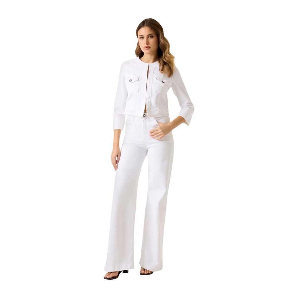 White Cotton Full-Length Jacket