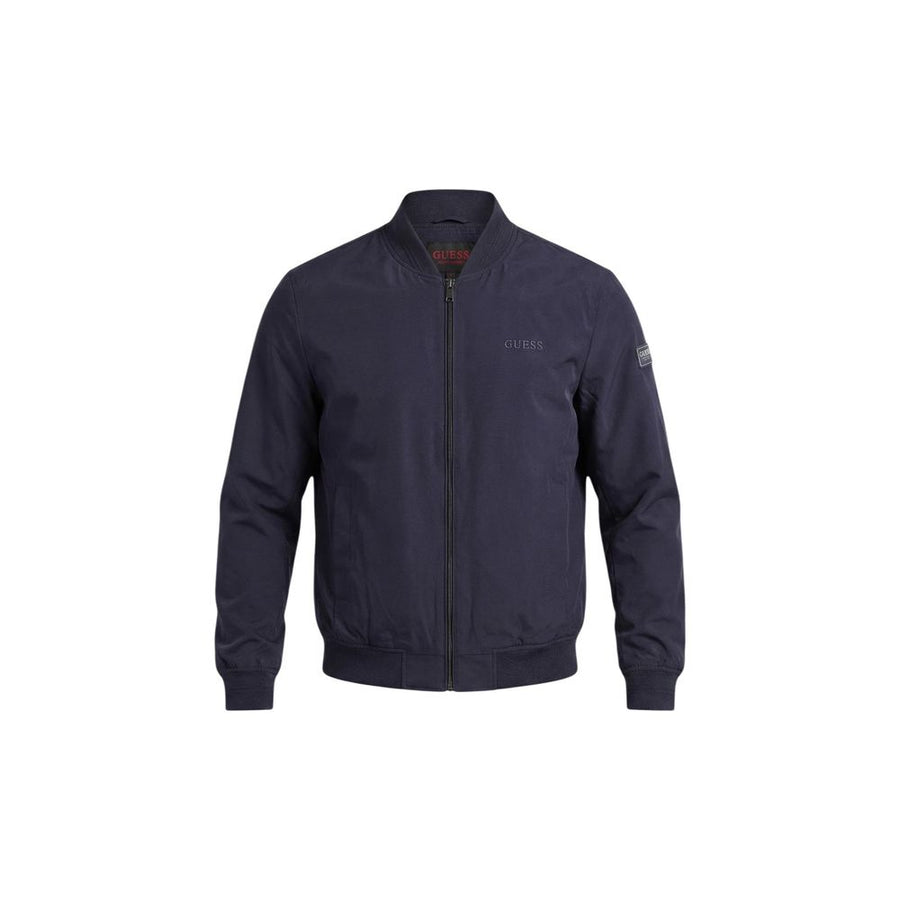 Blue Polyester Bomber