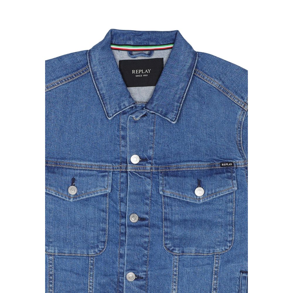 Blue Cotton Denim Jacket
